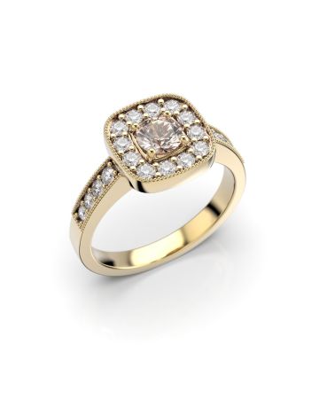 Festive Jane Morganiitti timanttisormus, keltakulta 504-070M-KK