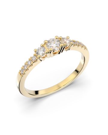 Festive Aurora timanttisormus, keltakulta 505-033-KK