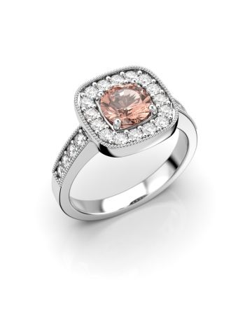 Festive Carolina Granaatti timanttisormus, platina 514-126G-PT