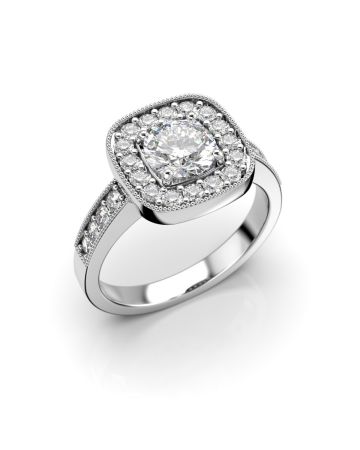 Festive Carolina Valkoinen Safiiri timanttisormus, platina 514-126S-PT