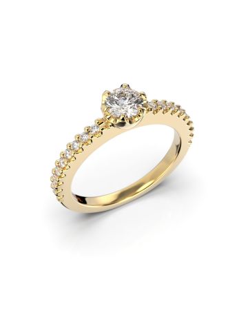 Festive Juliette timanttisormus, keltakulta 517-058-KK