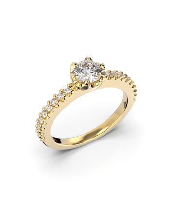 Festive Juliette timanttisormus, keltakulta 517-068-KK