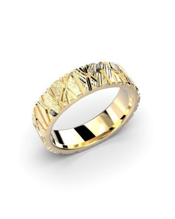 Festive Rautapuu timanttisormus / mustat timantit 518-006B-KK