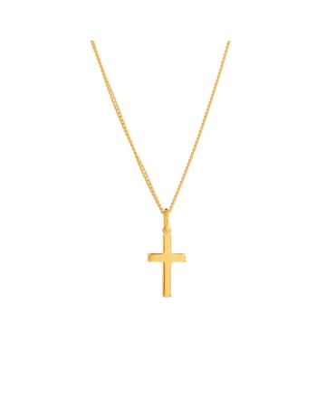 Silbernes Kreuzanhänger-Halskette, vergoldet 5256751500