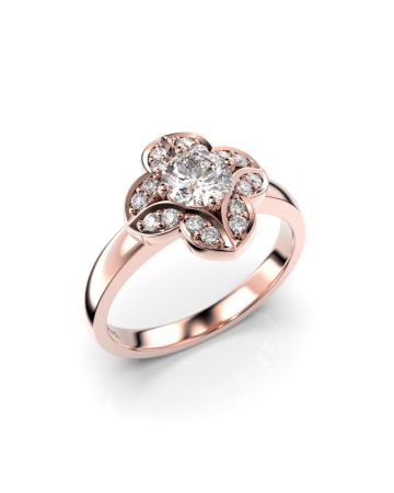 Festive Magnolia timanttisormus, punakulta 527-061-PK