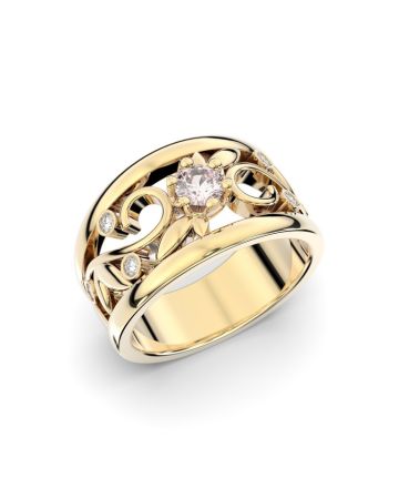 Festive Metsän Aarre Morganiitti timanttisormus 14-538-029M-KK-HSI1-1