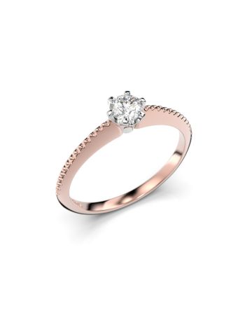 Festive Leonora timanttisormus, puna- ja valkokulta 554-020-PV