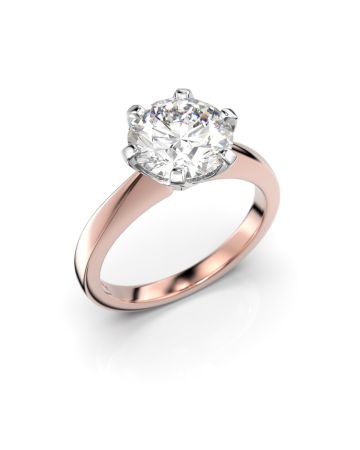 Festive Vivian timanttisormus, puna- ja valkokulta 557-200-PV