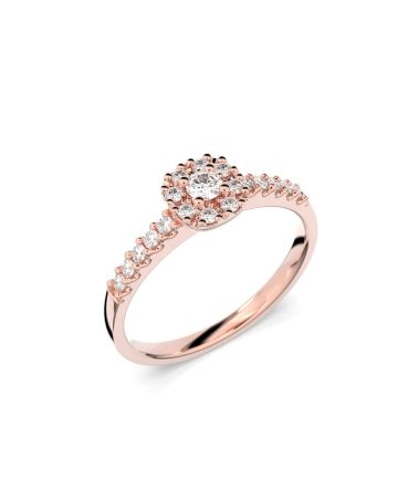 Festive Jasmin timanttisormus, punakulta 561-025-PK