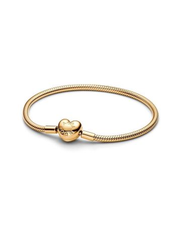 Pandora Moments Heart Clasp Snake Chain rannekoru 19 cm 563050C00