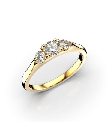 Festive Megan timanttisormus, keltakulta 572-050-KK