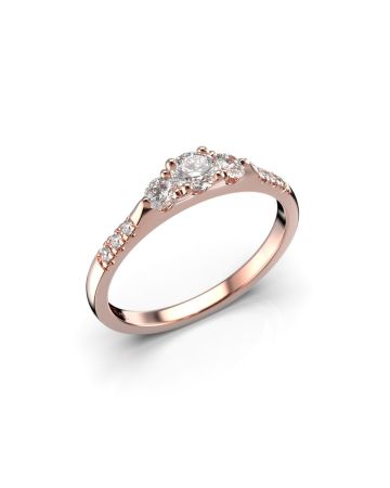 Festive Melissa timanttisormus, punakulta 574-039-PK