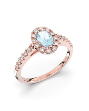 Festive Evelyn timanttisormus / akvamariini 577-072A-PK