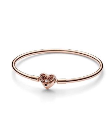 Pandora Moments Heart & Butterfly Bangle Armband 17 cm 582594C01-17