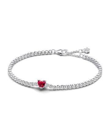 Pandora Red Sparkling Heart Tennis rannekoru 16 cm 590041C02