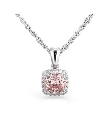 Festive Elsa timantti-morganiittiriipus, platina 592-090M-PT