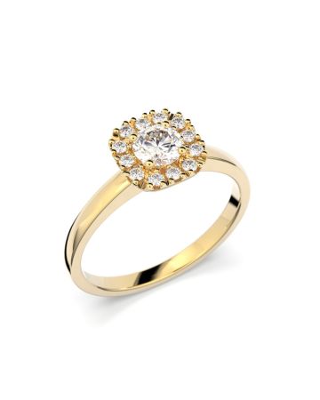 Festive Josefiina timanttisormus, keltakulta 596-042-KK