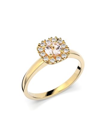 Festive Josefiina Morganiitti timanttisormus, keltakulta 596-042M-KK