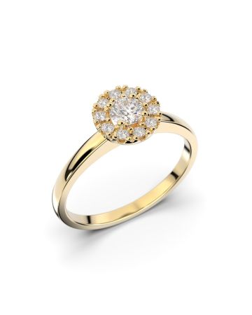 Festive Annabella timanttisormus, keltakulta 598-028-KK