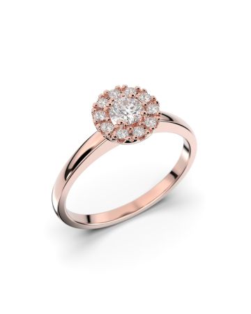 Festive Annabella timanttisormus, punakulta 598-028-PK