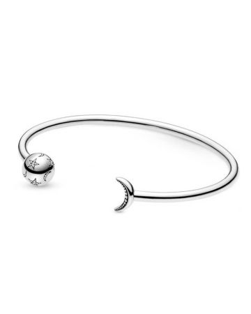 Pandora Moon And Star Open Bangle Armband (16cm) 599120C01-1