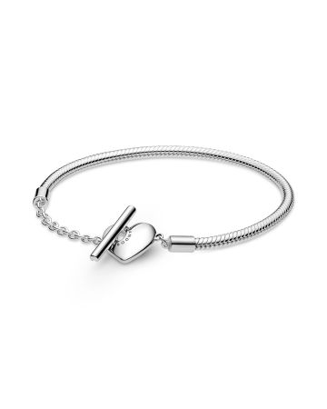 Pandora Moments Engravable Heart T-Bar Armband 19 cm 599285C00
