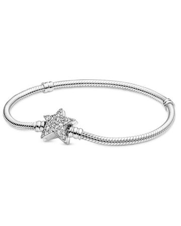 Pandora Moments Star Clasp Snake Chain Armband 19 cm 599639C01