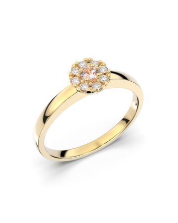 Festive Bella sormus, keltakulta / morganiitti 606-015M-KK