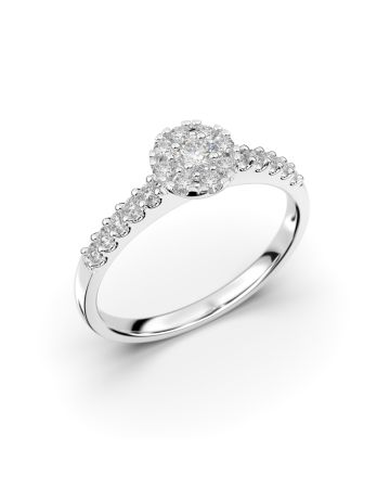 Festive Bella timanttisormus, platina 607-025-PT