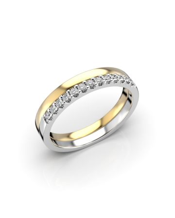 Festive Juliette Double timanttisormus, kelta- ja valkokulta 611-013-KV