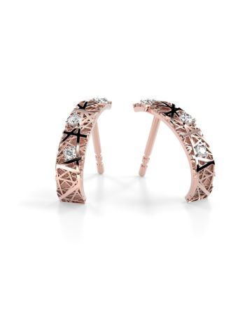 Festive Routa Timanttikorvakorut 3mm/0,07 ct punakulta 625-007K-PK