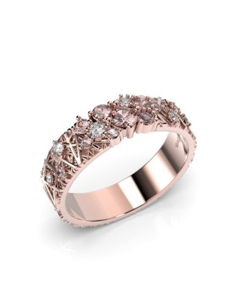 Festive Routa Rakka timanttisormus, punakulta 627-033P-PK