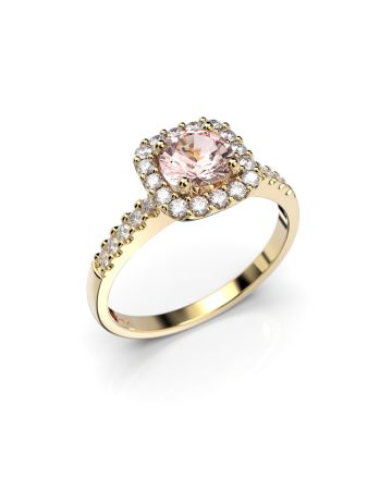 Festive Jemina Morganiitti timanttisormus, keltakulta 635-076M-KK