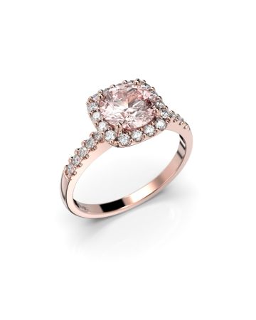 Festive Jennifer Morganiitti timanttisormus, punakulta 639-126M-PK