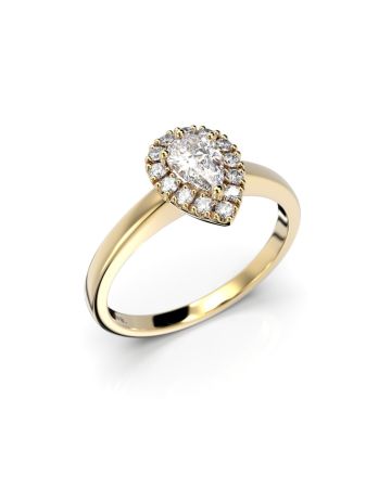 Festive Penelope timanttisormus, keltakulta 640-043-KK