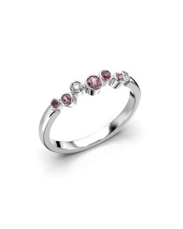 Festive Drop Pink timanttisormus, platina 644-015P-PT