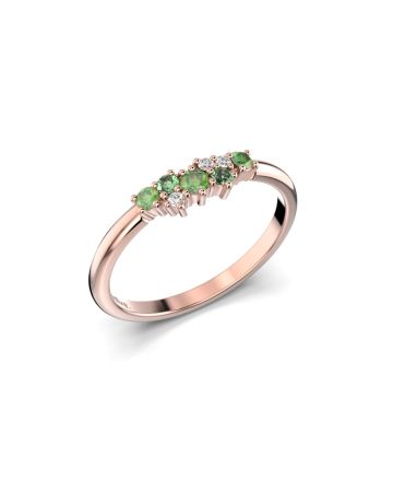 Festive Nadja Green timanttisormus, punakulta 650-018G-PK