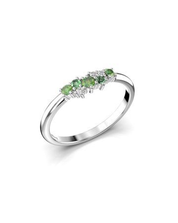 Festive Nadja Green timanttisormus, valkokulta 650-018G-VK