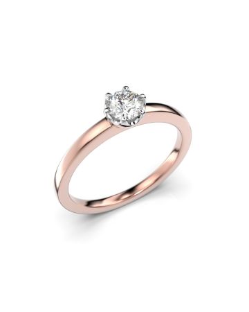 Festive Adele timanttisormus, puna- ja valkokulta 651-030-PV