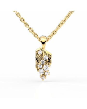 Festive Routa Rakka timanttiriipus, keltakulta 657-011-KK