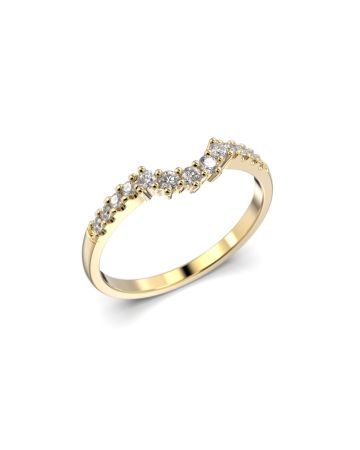 Festive Fiona timanttisormus, keltakulta 674-018-KK