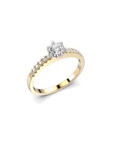 Festive Julianna timanttisormus, kelta- ja valkokulta 682-042-KV