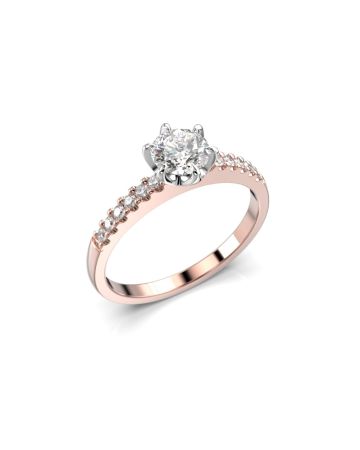 Festive Julianna timanttisormus, puna- ja valkokulta 682-062-PV
