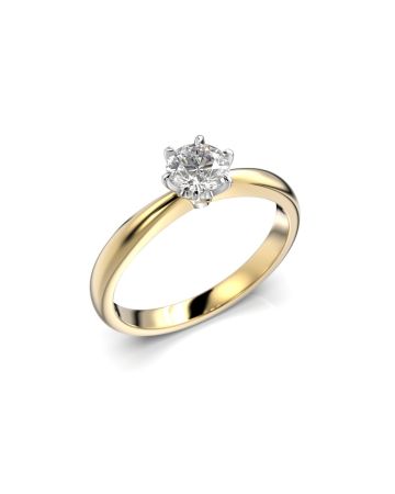 Festive Classic timanttisormus, kelta- ja valkokulta 686-050-KV