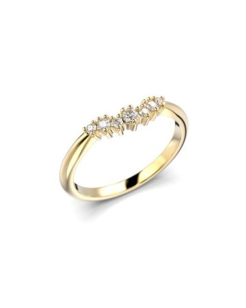 Festive Nelly Side timanttisormus, keltakulta 698-011-KK