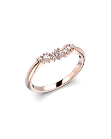 Festive Nelly Side timanttisormus, punakulta 698-011-PK
