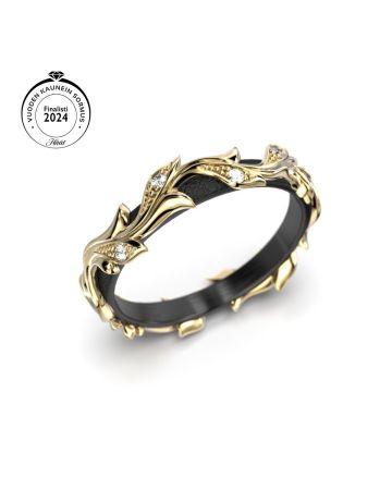 Festive Feeniks timanttisormus, keltakulta 702-008-KK