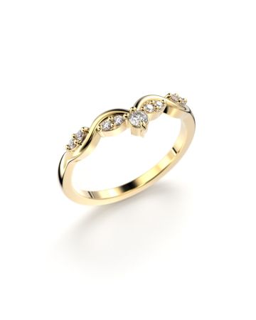Festive Lilja timanttisormus, keltakulta 715-012-KK