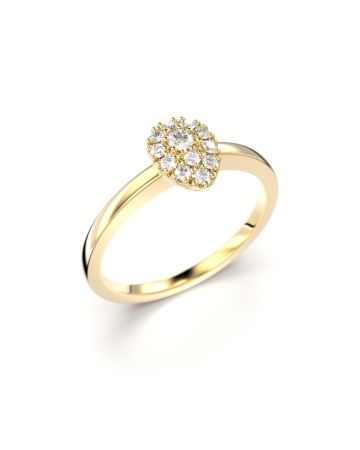 Festive Penelope timanttisormus, keltakulta 717-015-KK