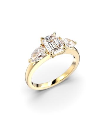 Festive Serena Trilogy timanttisormus, keltakulta 720-160-KK